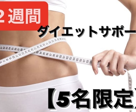 2週間＊残り3名　激安でダイエットサポートします ダイエットのプロが2週間サポート致します！！ イメージ1
