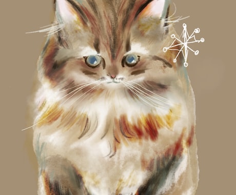 あなたの愛猫を描きます 愛猫の魅力をアートに！世界に一つだけのペットポートレート イメージ1