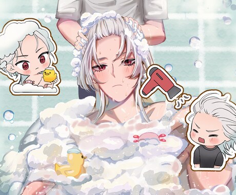 ラフ厚塗り風！SNSで映えるアイコン描きます お手頃なざかざかとした深みのあるイラストです✨ イメージ2