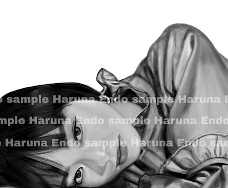 モノクロ似顔絵描きます 結婚や誕生日のお祝いに似顔絵のプレゼントはいかがでしょうか イメージ2