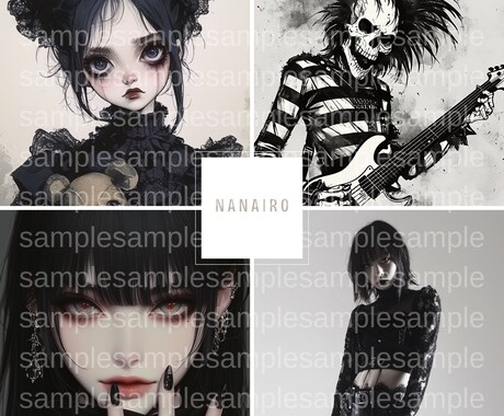 ダーク系闇女子アイコン作成いたします SNSの別アカウントで人気！闇キャラアイコン作成します！ イメージ1