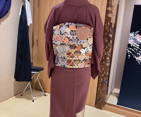 呉服歴10年！訪問着・附下出張着付け致します 袋帯、二重太鼓【プロにおまかせください】 イメージ1
