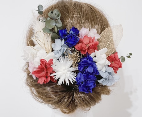 成人式髪飾り◎ドライフラワーで作ります 本物の植物で、あなただけの特別な髪飾りを。 イメージ1