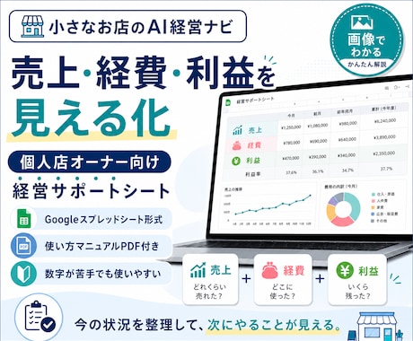 売上・経費を見える化するAI経営シートお渡しします イメージ1