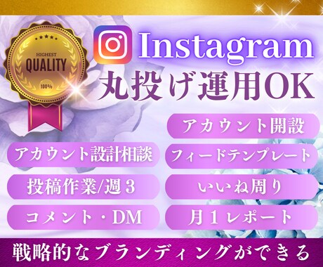 インスタ投稿・運用・解析までまるっと代行します 戦略的な発信で集客・ブランディングをサポート！ イメージ1
