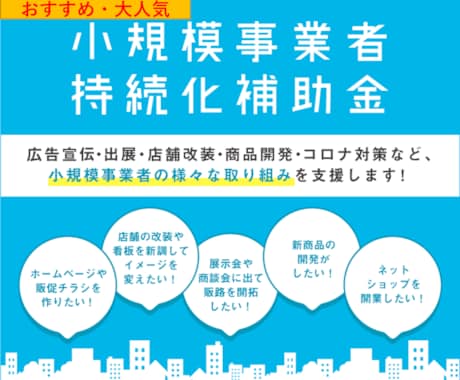 小規模事業者持続化補助金・コロナ対応型の支援します コロナ特別対応型も可能です！100人支援実績あり！！！ イメージ1