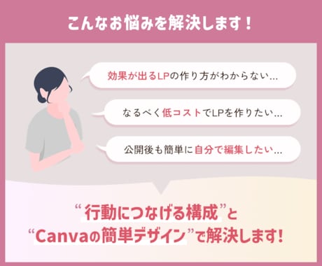 Canvaでデザインから公開までLP作成します 公開サポートまで対応！公開後もCanvaで簡単編集◎ イメージ2