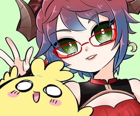 アイコン描きます SNSで使える正方形のイラスト制作します イメージ1