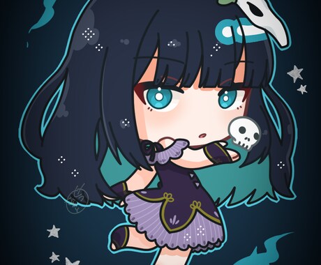 目立つミニキャライラスト描きます 立ち絵、配信キャラクター、グッズに！ イメージ2