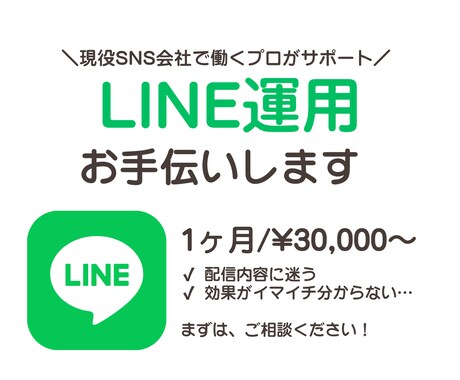 LINE公式アカウントの運用・分析をお手伝いします ヒアリングを行い、配信設計〜分析まで一括サポート！ イメージ1