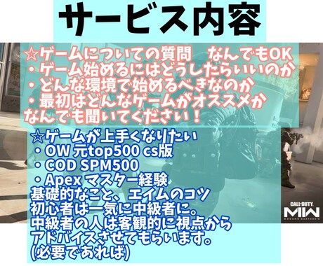 初心・中級者ゲームのプレイ方法、始め方全部教えます 初心者さんむけに今話題のゲーム全般の気になる事教えます。 イメージ2