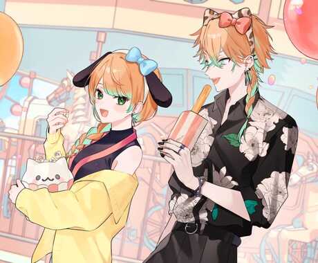 Vtuberさん向け/一枚イラスト描きます 企業Vtuber公式イラストレーターがイラスト承ります！ イメージ2