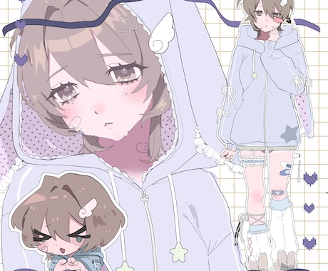 可愛い詰め込みイラスト描きます 期間限定で先着3名様のみ30％OFFになります✦ イメージ1