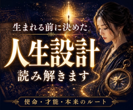 生まれる前に決めた人生設計を読み解きます ✨使命・才能・課題・本来進むルートを霊視 イメージ1