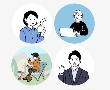 シンプル＋かわいい♡線画アイコンを描きます ★カラーもOK★即日〜5日のスピード納品♪ イメージ2