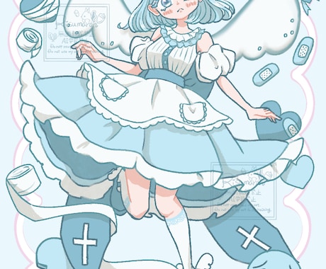 ふんわりかわいい女の子描きます グッズ作成などへ　リボンとフリルがポイント！ イメージ2