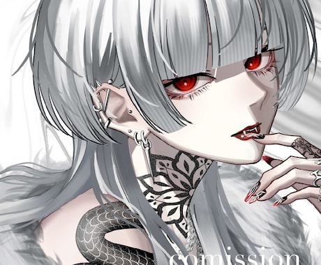 ダウナー・サブカル系のアイコンイラストを制作します 影のある魅力的なキャラクターをお届けいたします イメージ2