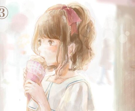 一枚絵描きます 可愛い女の子、装飾の多い服装が得意です。 イメージ2
