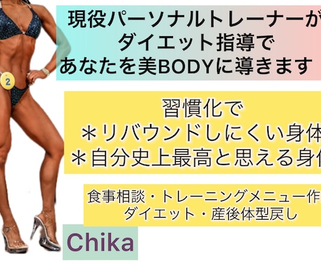 食事指導によるダイエットサポートをいたします イメージ1