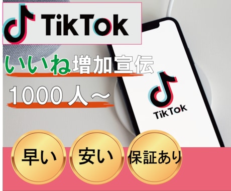 TikTokのいいね増加するまで宣伝します 1000人いいね増加されるまで拡散｜保証あり！ティックトック イメージ1
