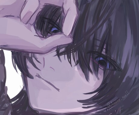 不穏なアイコン描きます アイコンなどに。正方形×顔アップお届けします イメージ2
