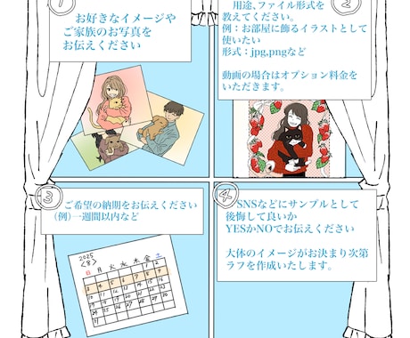 大切なご家族（ペット）のイラスト描きます 飼い主さんとのイラストもOK/最短5日 イメージ2