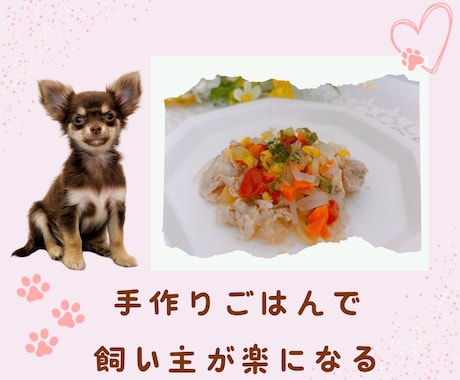 愛犬の声を聞いた手作りごはんをお伝えします 手作り初心者さんでも簡単にできる栄養満点レシピ イメージ1