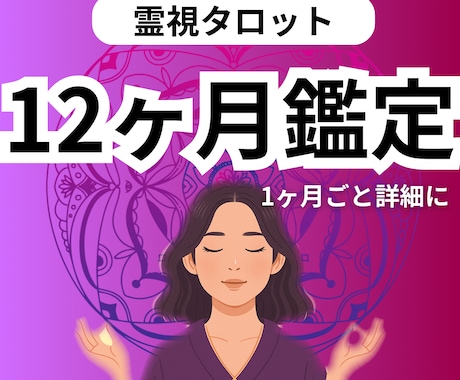 1年間1ヶ月ごとの運勢流れを占ます 2025年安心して進むための月別運勢占い イメージ1