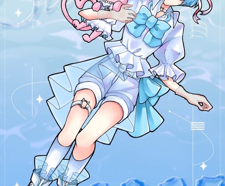 可愛い系メイン！理想のキャラクター描きます 衣装おまかせのコテキャ依頼なども承ります！ イメージ2