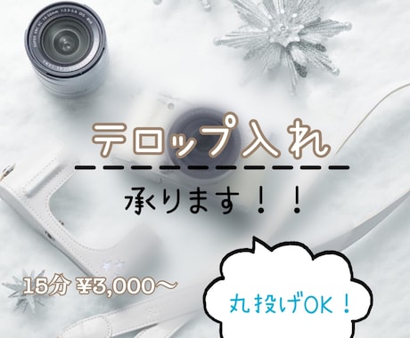 テロップ、字幕、文字起こし代行します めんどくさいフルテロップ丸投げOK！ イメージ1