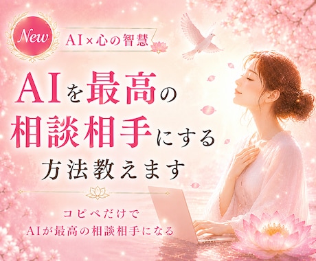 AIを最高の相談相手にする方法教えます コピペだけでAIが最高の相談相手になる イメージ1