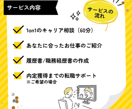 20代向け】向いてる・やりたい仕事見つけます 【無料】履歴書/職務経歴書も作成します！ イメージ2