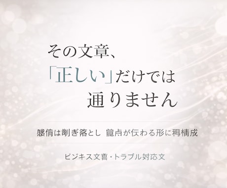 クレーム・謝罪など実務文章を代筆します 相手に通る文章だけを、匿名で作成 イメージ1
