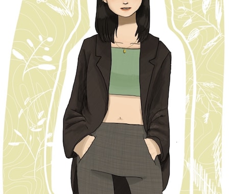 女の子のイラストを描きます デザイン性を重視したものを主に描いています！ イメージ2