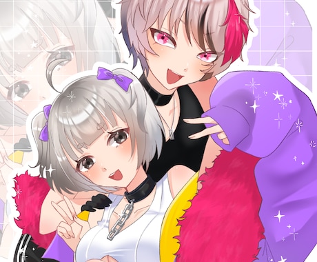 キラキラな女の子を描きます 立ち絵イラストやアイコン、1枚絵などを描きます！ イメージ2