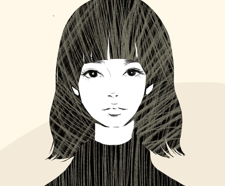 モノトーン似顔絵作成します 目を引く、おしゃれなモノトーン似顔絵を作成します。 イメージ1