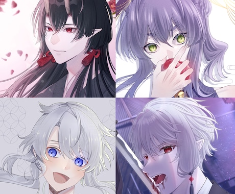 魅力的なアイコン、立ち絵、イラスト等お描きします イメージ1