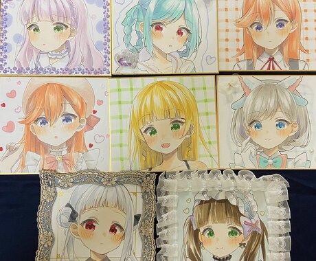 アナログ色紙お描きします オリジナル、版権お好きなものお描きできます！ イメージ2