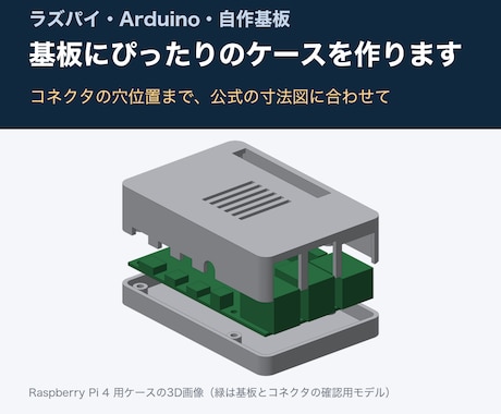 基板・電子工作のケースを3Dプリント用に設計します イメージ1