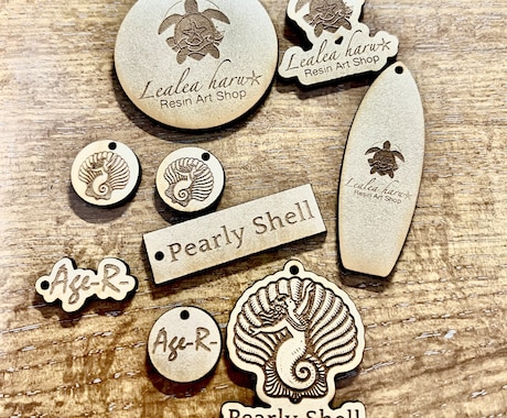 脱素人感！木製オリジナルショップタグを作ります 木製タグにショップ、自社ロゴを刻印して商品の高級感を高めます イメージ2