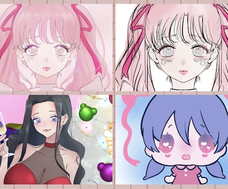 可愛いイラスト描きます 創作キャラクターのイラストを描きます イメージ1