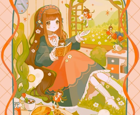 やさしい色合いのキャラ1枚絵・アイコンを描きます ご希望に沿ってイラストを制作いたします。 イメージ1