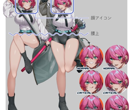 立ち絵/SDキャラ/TRPGキャラ等、制作致します 配信やTRPG等で使用可能！初めてのご依頼でも安心！ イメージ2