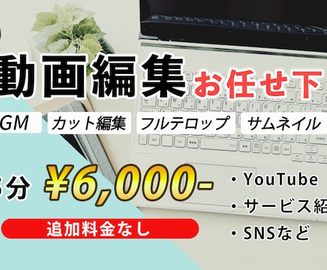 YouTubeの動画編集をします テンプレート編集ではなく、素材を活かして仕上げます イメージ1