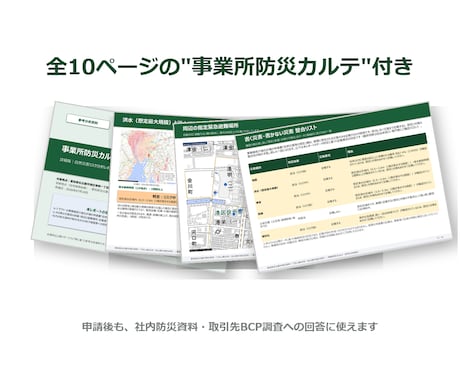 事業継続力強化計画(ジギョケイ)の災害分析します 3日納品｜リスク想定欄を地図×数値×出典で埋める分析パック イメージ2