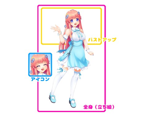 商用可☆ご希望のイラストを描きます 手描き萌えイラスト、立ち絵、一枚絵差分にもご対応いたします！ イメージ2