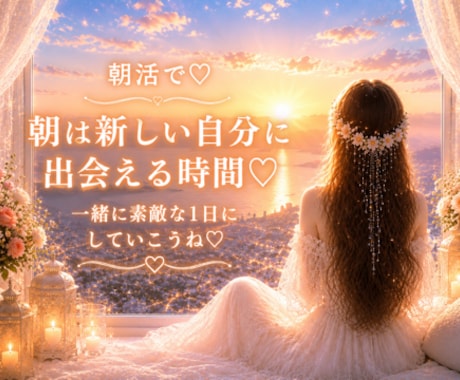 1分でOK♡あなたの朝を優しく応援します 朝の不安に寄り添い、笑顔で一日を始めるお手伝いをします♡ イメージ2