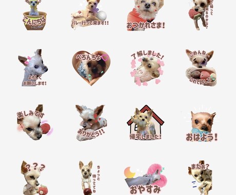 愛犬、愛猫など【写真】LINEスタンプ作ります 明るくポップなデザインで可愛さ演出！！ イメージ2
