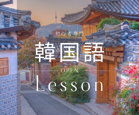 初心者専門！韓国語レッスンいたします 初心者さん専用・やさしい韓国語レッスン イメージ1