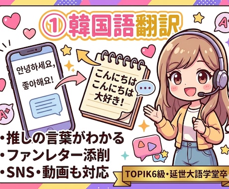 SNS・手紙・動画の韓国語翻訳します 延世大語学堂卒の確かな実力！自然な韓国語に翻訳♪ イメージ1
